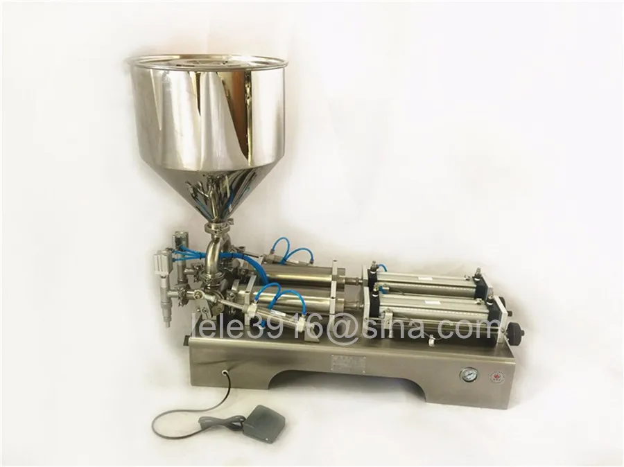 G2WGD500 Pneumatic Semi-automatic Paste and Liquid filling machine,Cosmetic Piston Paste Filling Machine (20-500ml)