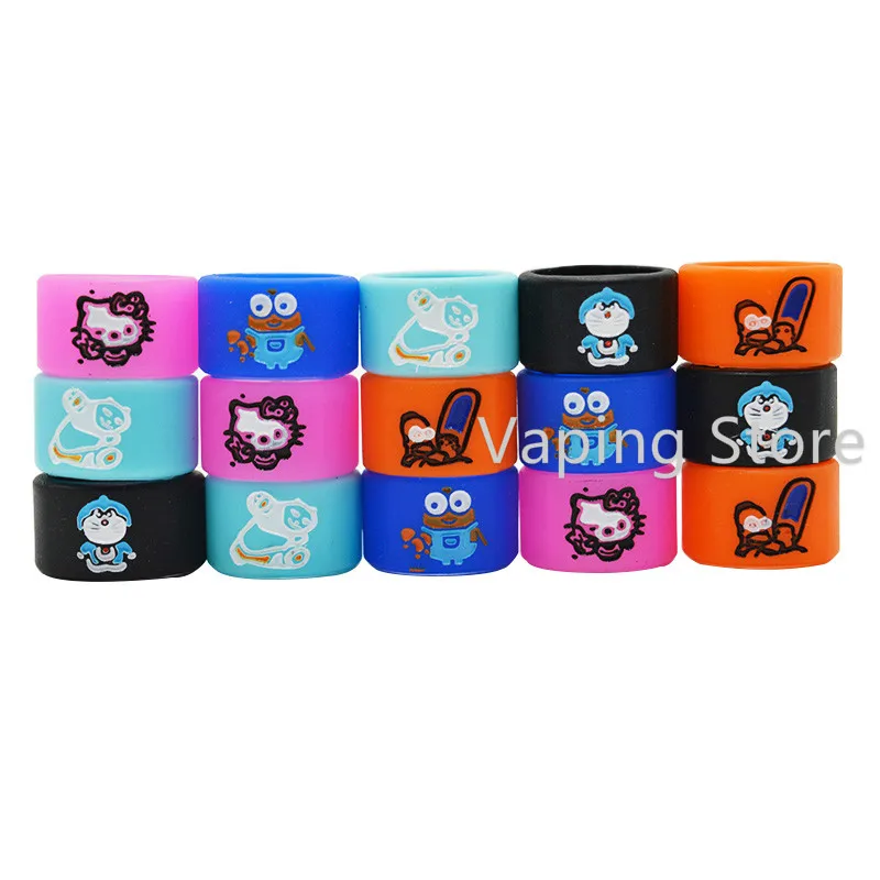 

16x10mm Cartoon Vape Band Decorate Rings For Ego Pen Kits (5PCS)