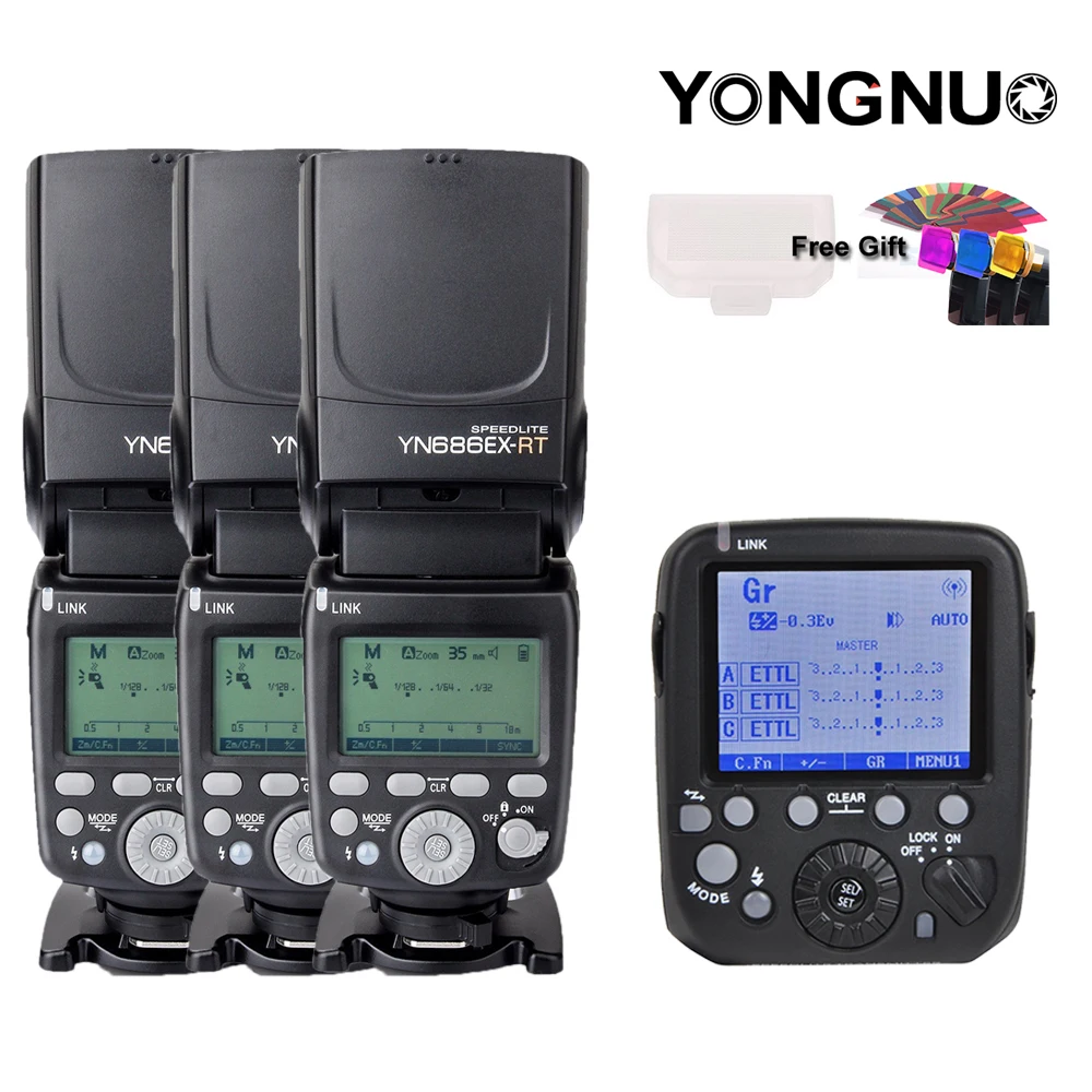 

YONGNUO YN686EX-RT YN 686EX-RTWireless 2.4G HSS TTL Speedlite Flash Light For Canon 1Dx 5DIII 7D 60D 700D 650D 600D 1100D 1000D