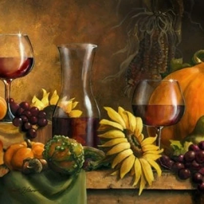 Autumn Bounty Poster Print by Janet Stever (28 x 22)