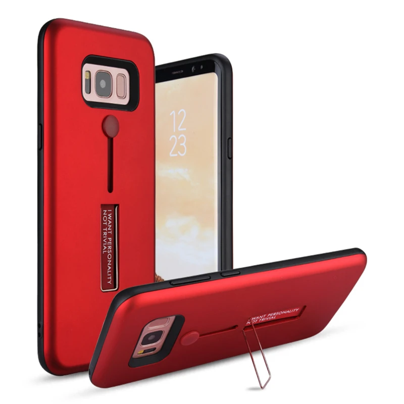 

Soft Silicon Case For Samsung Galaxy S8 S9 Plus Hide Ring Stand Holder Phone Cases For Samsung Note8 TPU Back Case Cover Fundas
