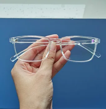 2020 moda damskie okulary ramka mężczyźni przezroczyste okulary ramka Vintage Square okulary z przezroczystymi szkłami optyczna ramka do okularów tanie i dobre opinie ShangeWFJia Unisex Plastikowe tytanu Okulary akcesoria FRAMES