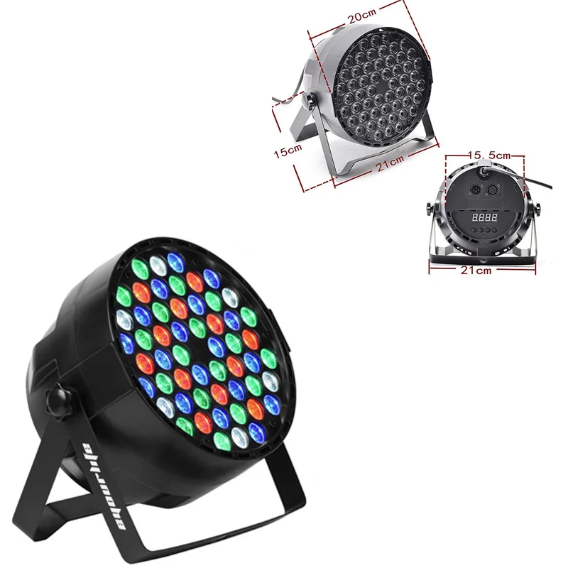 Eyourlife 54X3W LED PAR Light RGBW 162Watt Magic Effect DMX 512 Stage