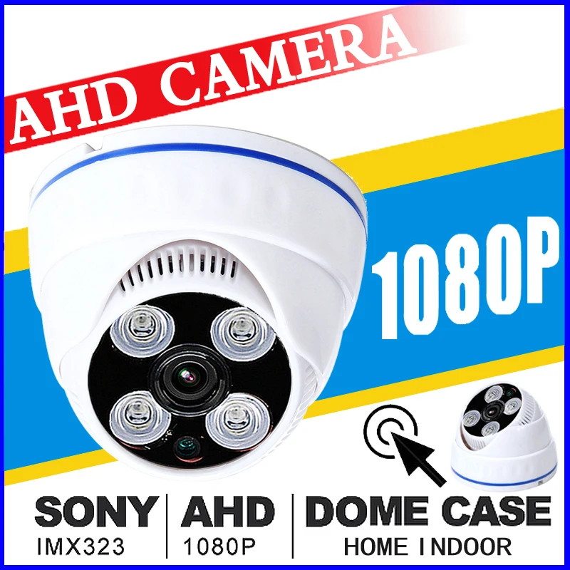 

AHD CCTV CAMERA 720P 960P 1080P 1MP 2MP Sony IMX323 Sensor Ultra low Illumination Night vision 2.8MM Wide Angle Lens indoor