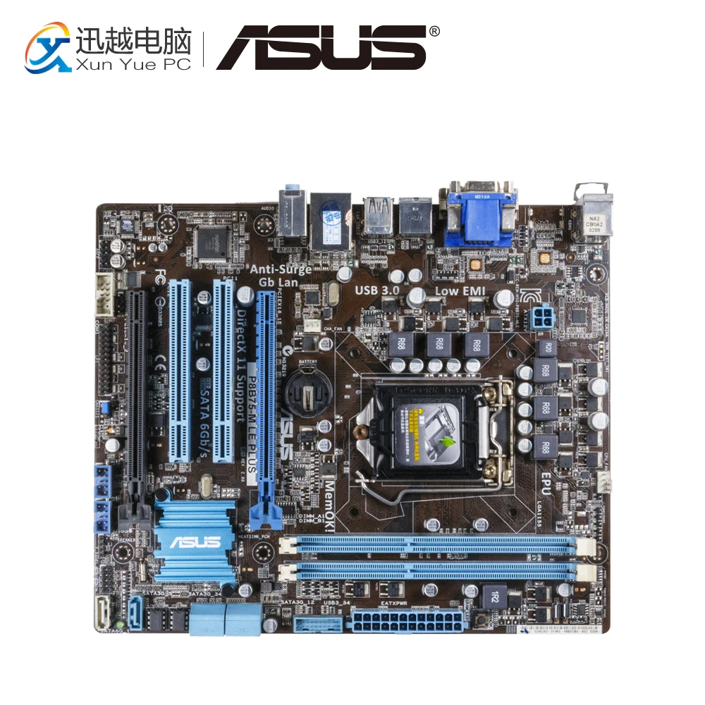 

Asus P8B75-M LE PLUS Desktop Motherboard B75 LGA 1155 For i3 i5 i7 DDR3 16G SATA3 USB3.0 DVI VGA uATX Original Used Mainboard