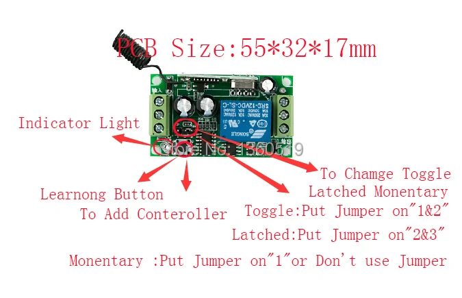 DC12V 1ch 1ch rf Беспроводной Дистанционное управление переключатель Системы, 12ch передатчик+ 12 x приемники свет/лампа/окно/Garage Дверные рамы