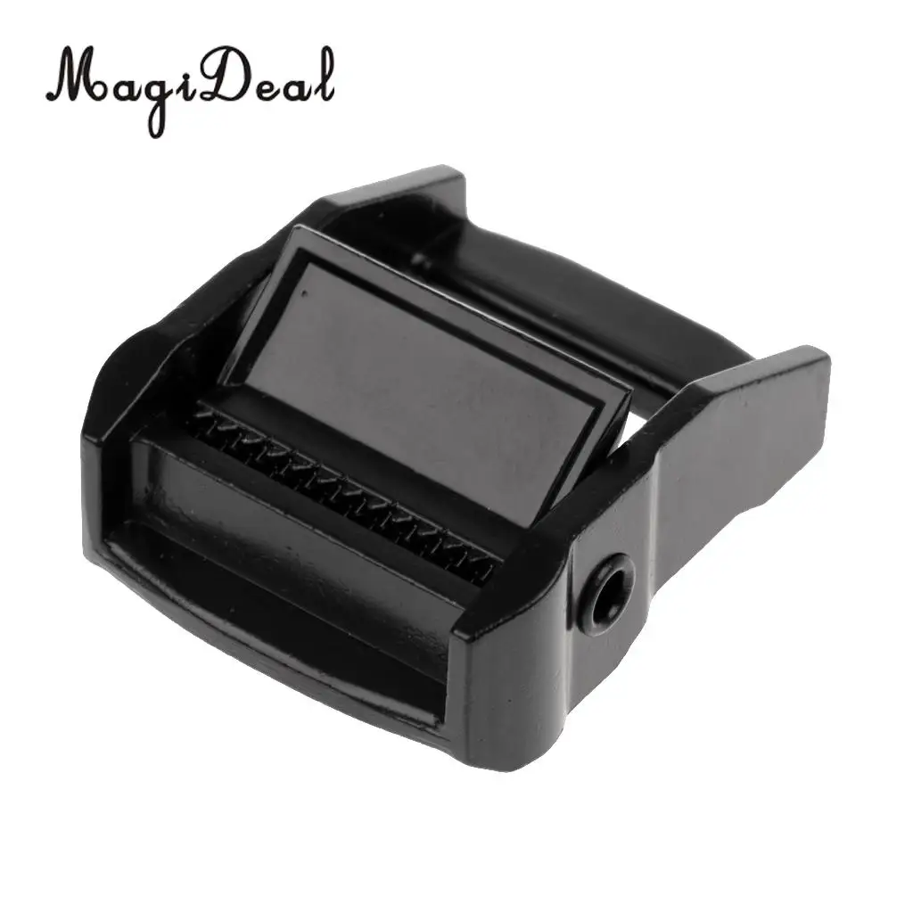 MagiDeal Kayak Cam Tie Down Strap Luggage Cargo Lash Backpack Belt Aluminum Metal Buckle 38mm 1.5'' Toggle Clip Black