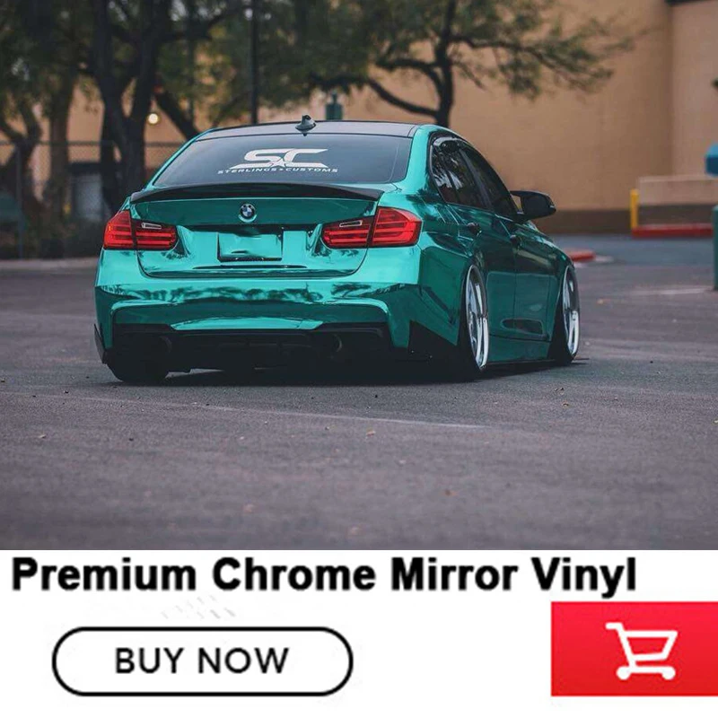 

mint chrome wrapping film with air release channe solvent based low initial tack adhesive Multiple colors High-quality