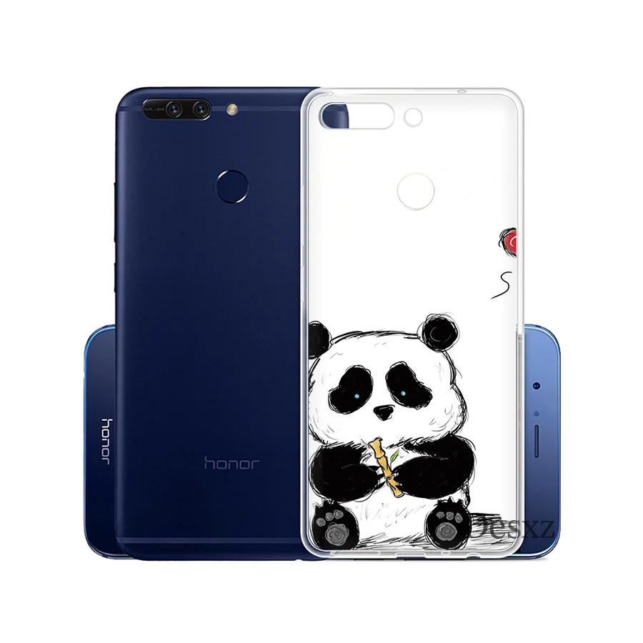 Наброски панда чехол для телефона Huawei Honor 6A 7A 7C 6C 7X Pro 8 8X 9 10 Lite Play|Чехлы-накладки| |