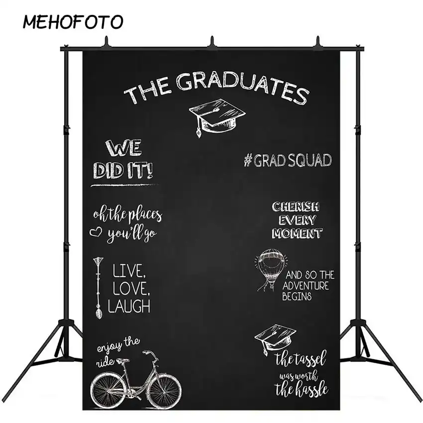 Mehofoto Graduation Party Backdrop Class Of 2019 Blackboard