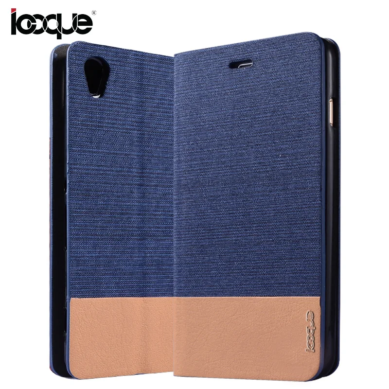 iCoque Flip Cover For Sony Xperia XA Case Coque Canvas PU Leather Capa Fundas Wallet Phone | Мобильные телефоны и