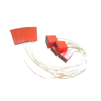 

220V 80W 76*203*1.5mm Heat Pad for pipe digital thermostat on wire 1500mm lead wire come out from middle of 76mm side