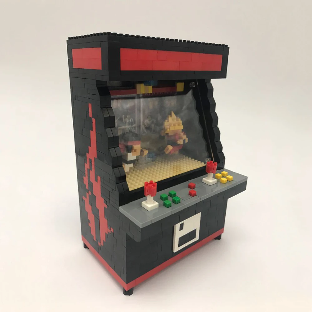 Игровая комната аркадный истребитель игра Черная машина 3D модель DIY Алмаз Мини строительные блоки кирпичи сборная игрушка