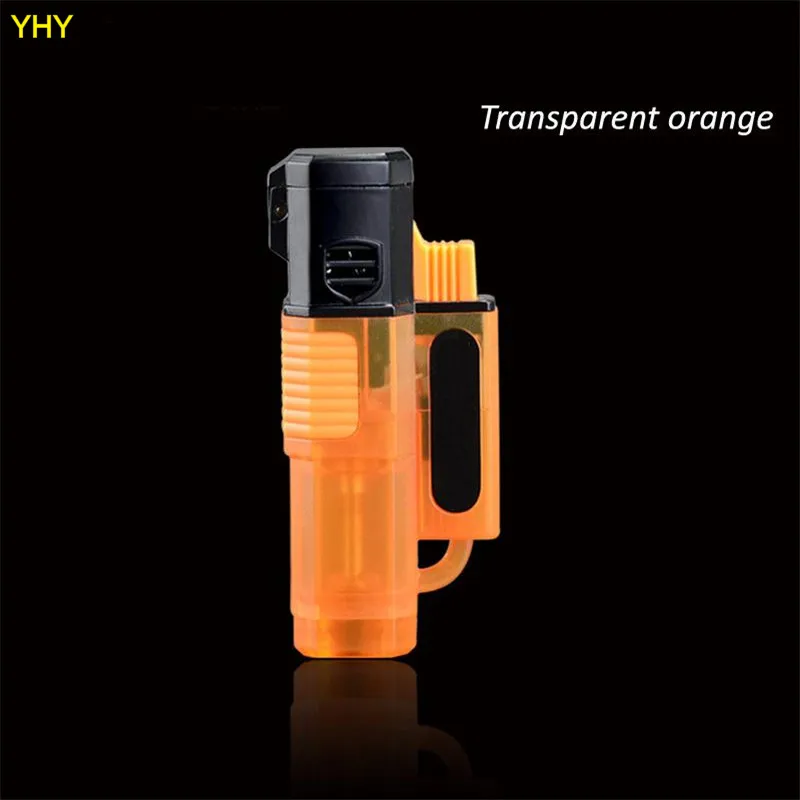 Refillable Butane Gas Windproof 4 quad Torch lighter Blue Flame Cigar Cigarette Lighters Cigar Punch02