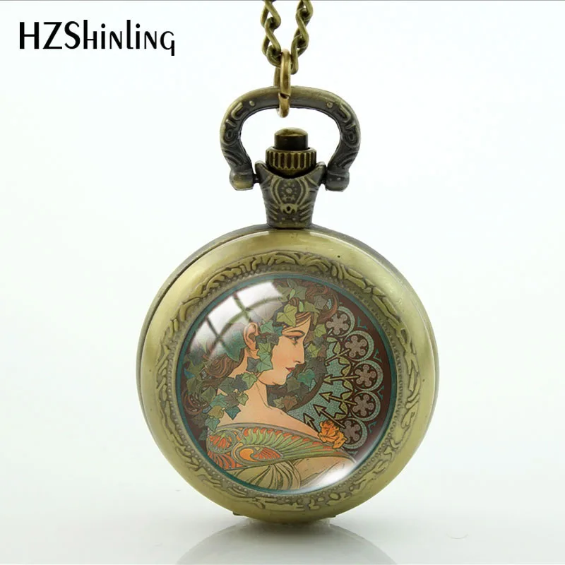 Новинка 2019 карманные часы Alphonse Fly Seasons художественные картины ожерелья