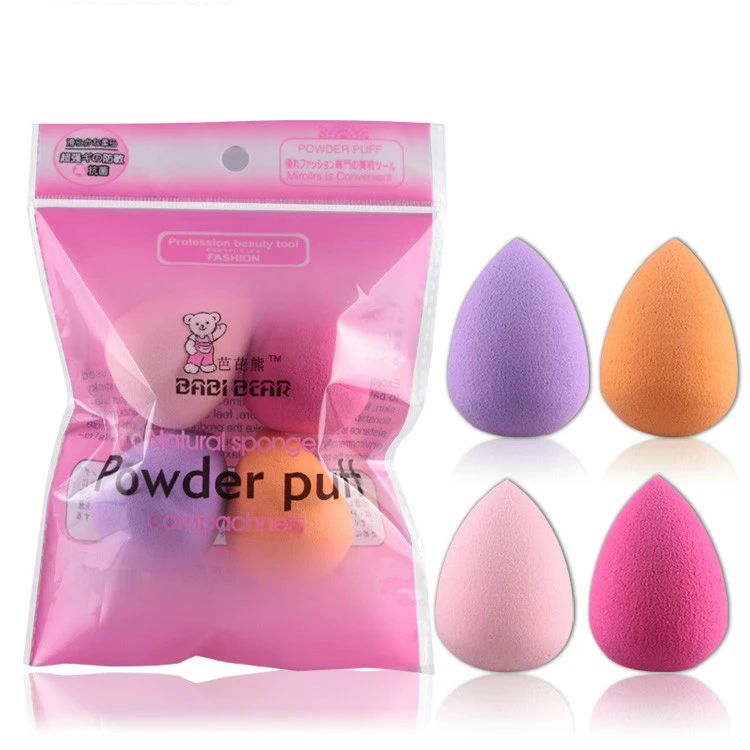 

4Pcs/set Beauty Soft Makeup Sponge Puff Foundation Base Liquid Powder Blending Mini Drop Shape Face Cosmetic Puff Tool