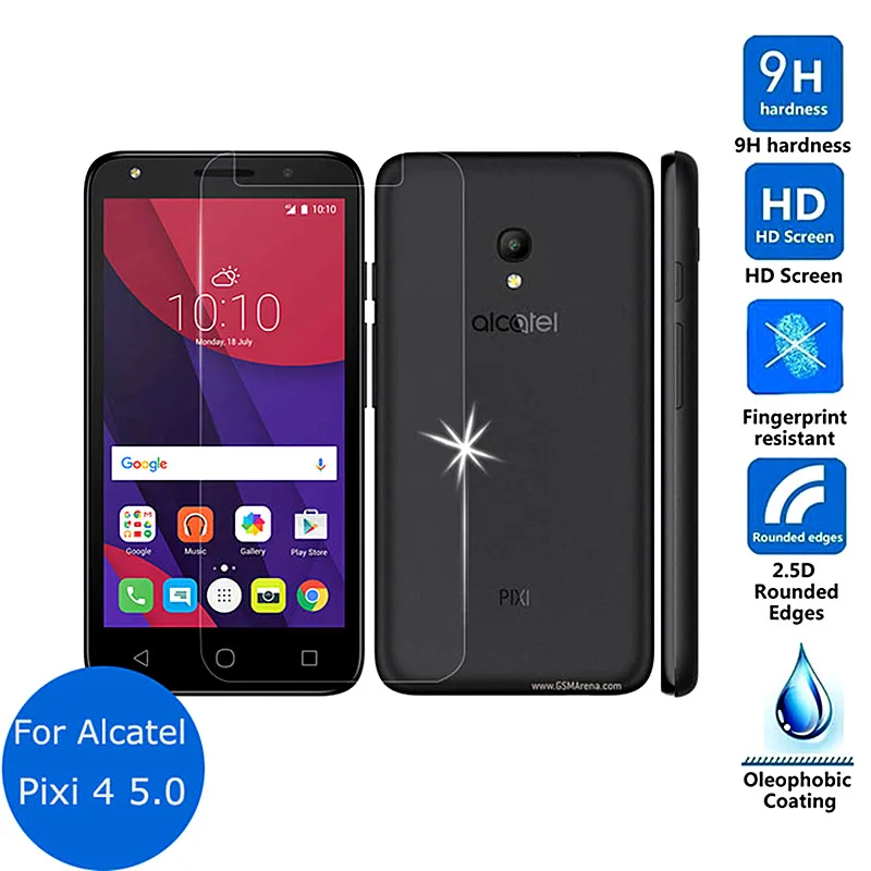 

Tempered Glass For Alcatel One Touch Pixi 4 (5) 5010D 5045D 5.0 Premium 0.3mm 9H Hardness 2.5D Film For Alcatel Pixi4 5 .0Screen