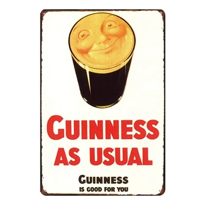 SA3043 Guinness металлическая банка табличка, пластинка из металла Винтаж стены Бар Home Art Ретро Ремесло Кино декор 30X20 см SA-2012 - Цвет: SA3043