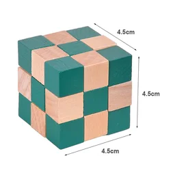 Dragon Tail 3D Wooden Brain Teaser Puzzle Toy (WHITE)