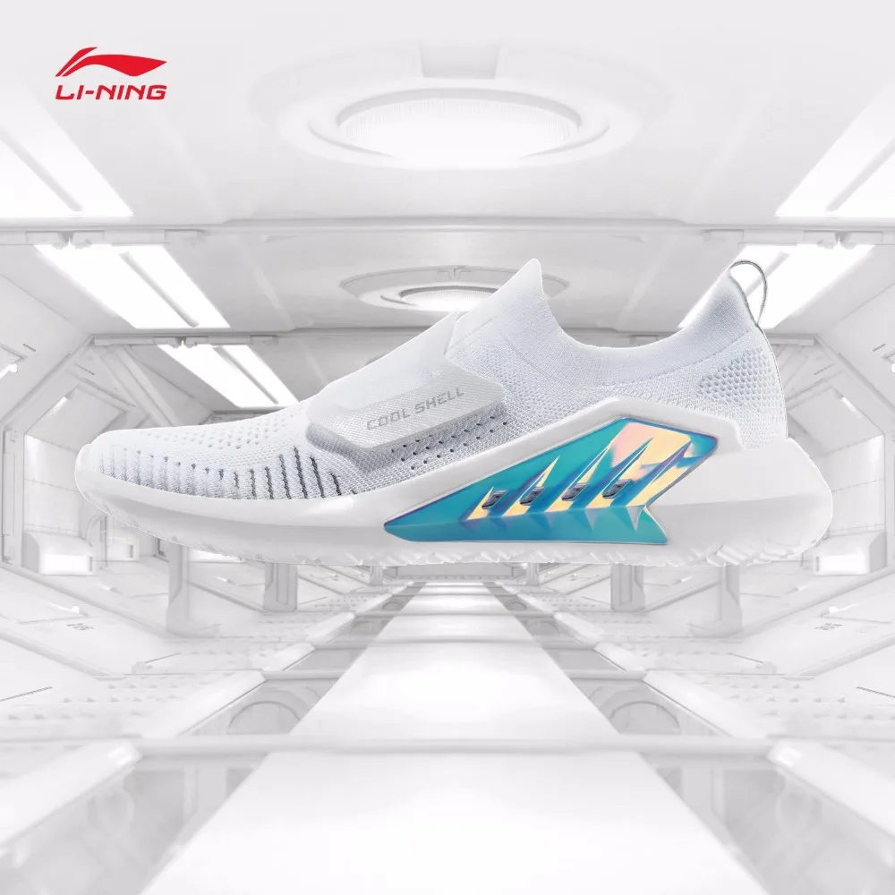 Женские прогулочные туфли Li Ning сверхдышащие кроссовки из моно пряжи спортивная
