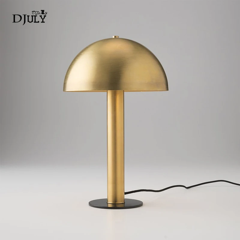 الشمال مصمم الذهبي الفطر led الجدول مصباح لل نوم دراسة غرفة المعيشة المنزل ديكو السرير القراءة ضوء منضدة مصباح