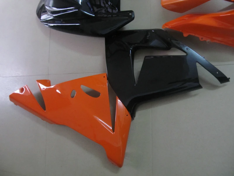 ABS 100% подходит для Kawasaki ZX10R 2004 2005 обтекатель Ninja kit ZX 10R 04 05 Матовый Черный Оранжевый