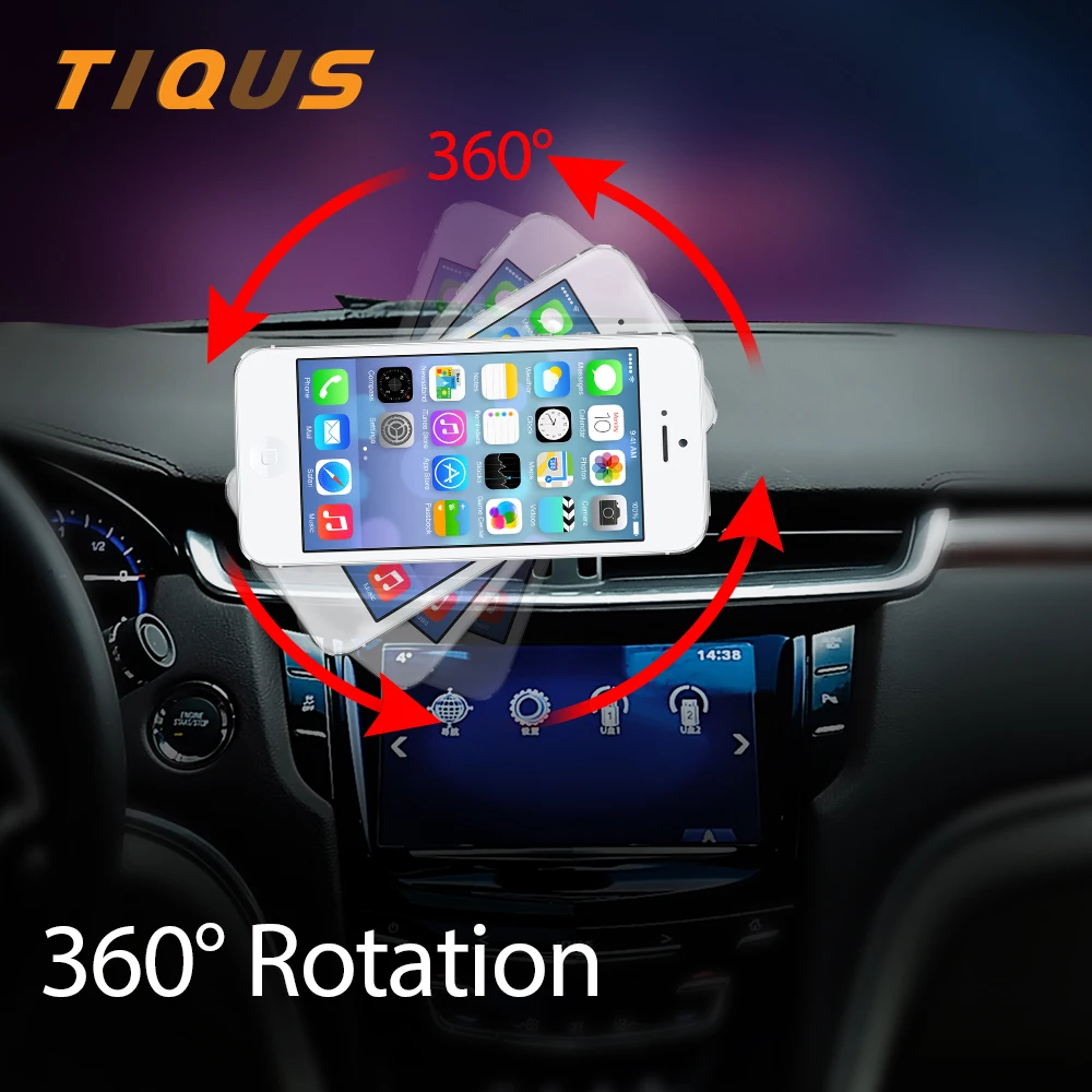 Автомобильный держатель TIQUS для телефона iPhone Samsung магнитная подставка с