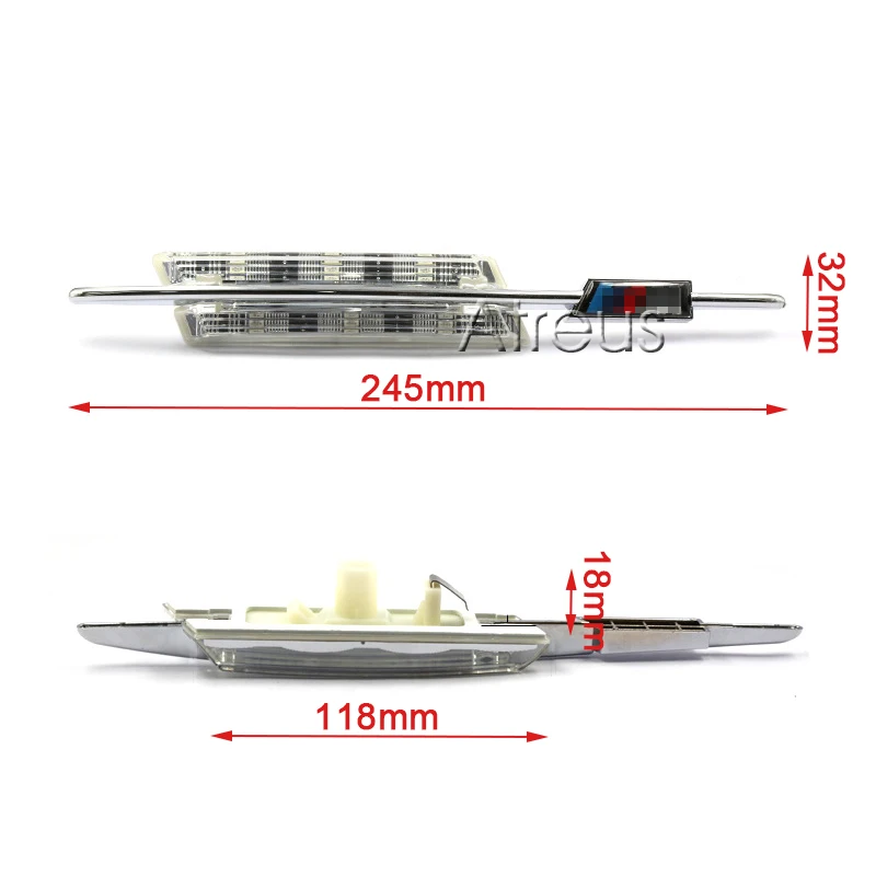 EALEN 2X светодиодный Fender сторона поворотники для BMW E60 E61 E81 E82 E87 E88 E90 E91 E92 E93