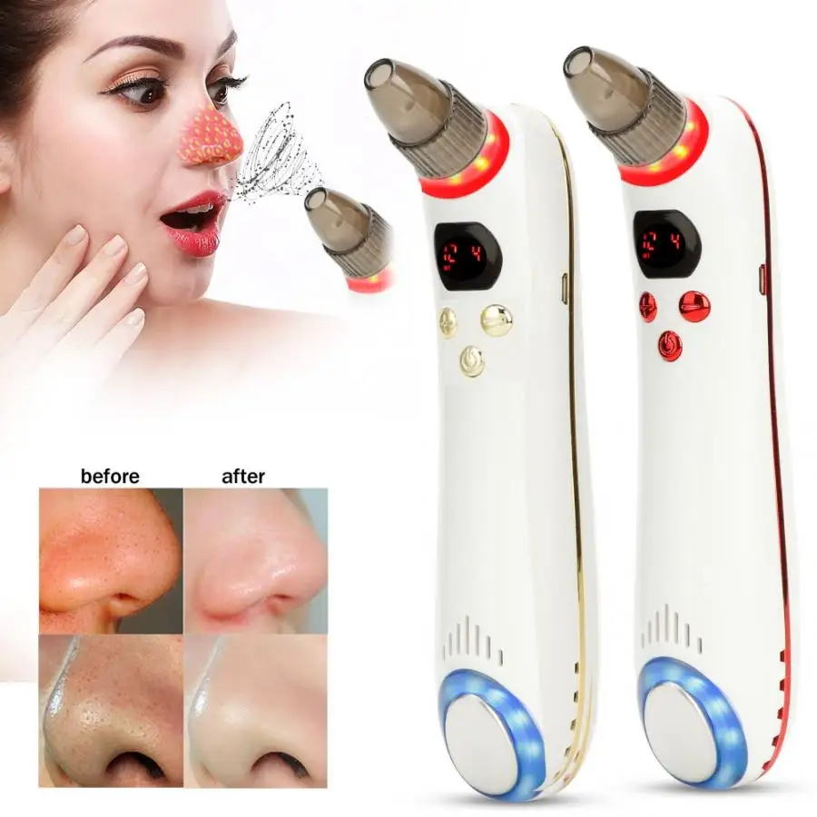 Micro Needle Roller Ultrasonic Face Cleaning Hot And Cold Compress Vacuum Suction Blackhead Removal Machine Face Pore Cleaner
