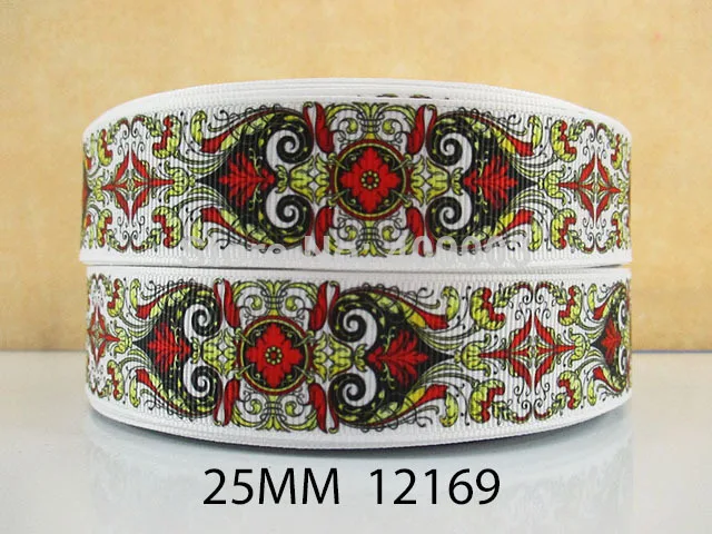 

(5yds per roll) 10Y12169 kerryribbon tape 1" printed Grosgrain ribbon DIY headwear ribbon and bow garment accessories