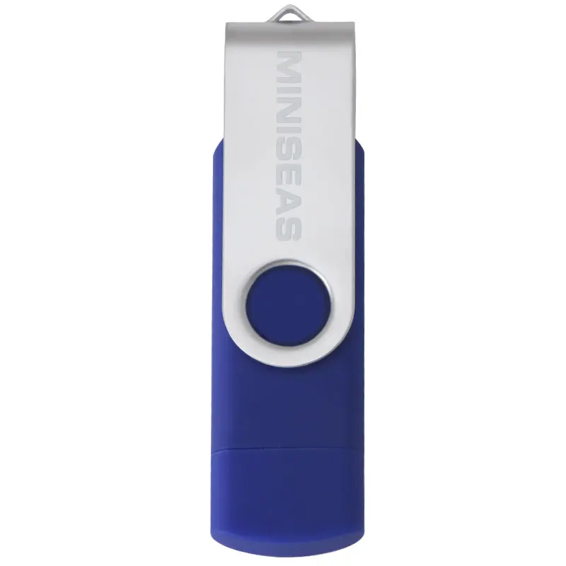 Miniseas, смартфон, USB флеш-накопитель, флеш-накопитель, 64 ГБ, флешка, 8 ГБ, OTG, внешнее хранилище, микро usb карта памяти, флеш-накопитель, A-10 - Цвет: Синий