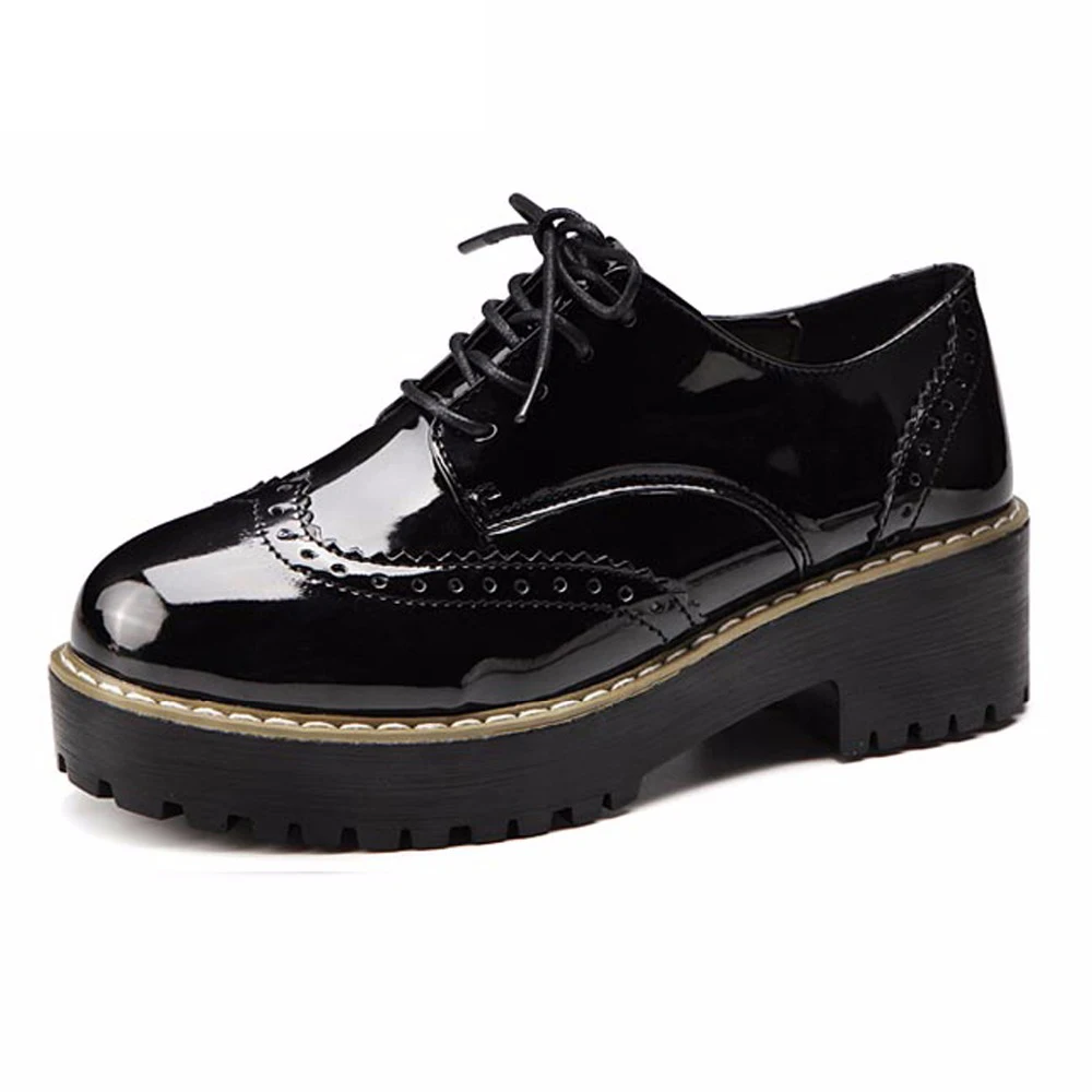 Us10 Med Petit Caoutchouc Femmes Taille Grand 31 Casual Noir Femme Britannique Feminino Rond Sapato Chaussures Black Bout Talons Dames Pompe 44 Guvoosm gRqASxwcOO