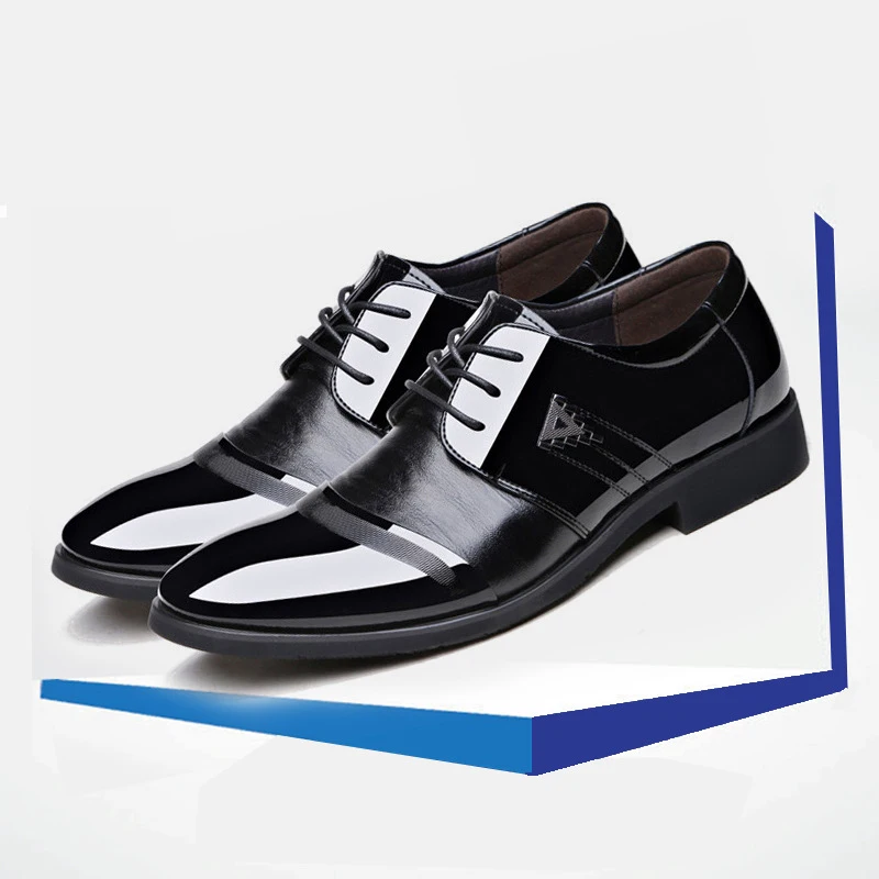 Мужские кожаные туфли на плоской подошве с большим кодом|shoes men|shoes men formalshoe male |