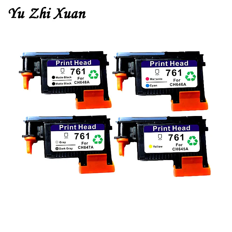 

4 pcs CH645A CH646A CH647A CH648A for HP761 printer nozzle for HP T7100 T7200 printer head for HP 761 printhead nozzle with chip