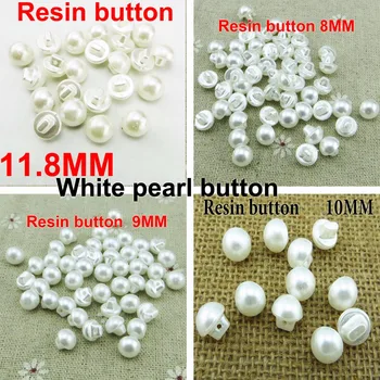 

1000PCS pearl white RESIN buttons 8/9/10/11.8MM coat boots sewing clothes accessorY Kid shirt sweater ball button R-277a
