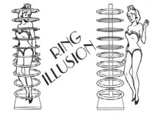 Ring Illusion Magic Tricks Mentalism Stage Magie Gimmick Props Can Be used as a Transposition Effect For Professional Magicians ring to wallet ring flight flying ring vanishing magic tricks close up illusion magica key bag gimmick props mentalism