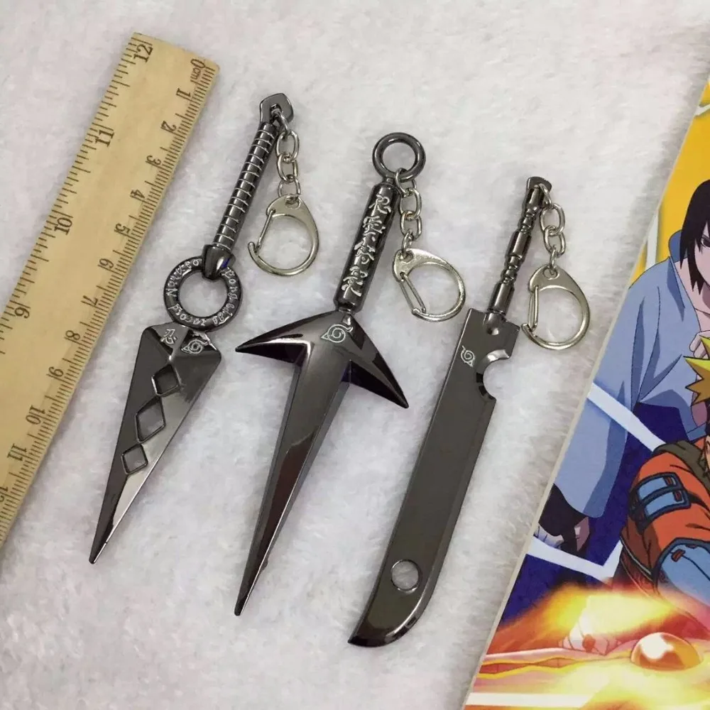 

wholesale Naruto Weapon Model keychain Ninja Kunai Figure Pendant key chain gift Anime Toy Model Accessories