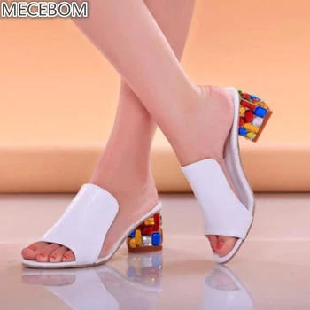 

Women Sandals Ladies Summer Slippers Shoes Women high Heels Sandals Fashion Rhinestone summer shoes new 818W