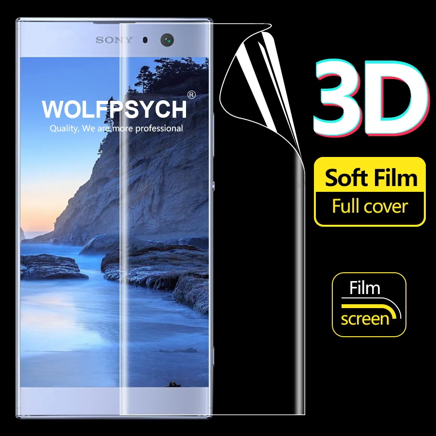 

WOLFPSYCH Soft Full Cover Screen Protector For Sony Xperia XA3 Hydrogel Film For Sony XA2 XA XA1 Ultra Plus TPU Silicone Sticker