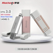 Maxchange 128gb USB Flash Drive 32gb 64gb Memory Disk OTG USB3.0 High Speed External Storage U Disk For iPhone/iPad/PC