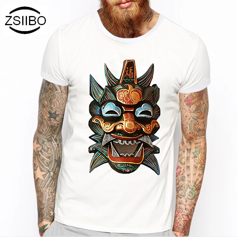 

ZSIIBO TX117 2016 Skull Animal Owl printing design fashion short music DJ cat printed Funny t-shirt men tops