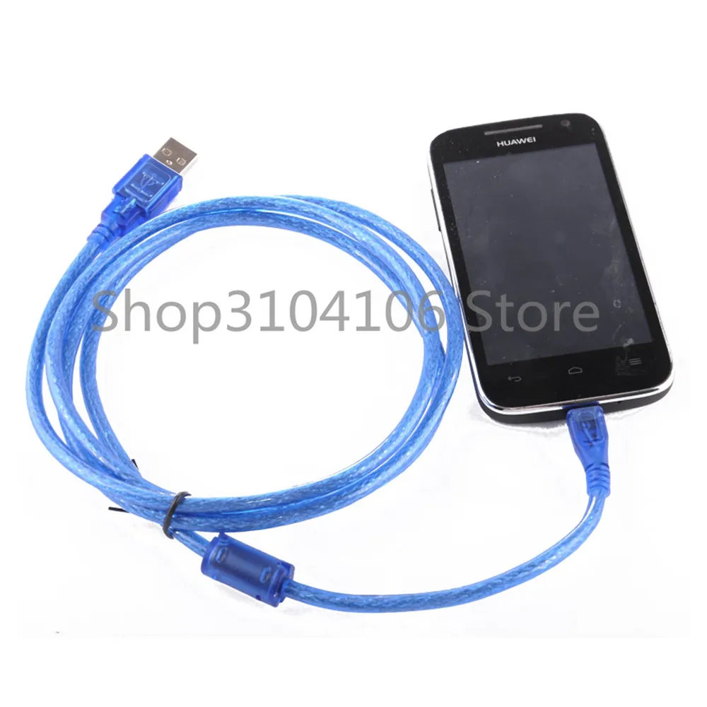Micro USB 2,0 кабель для передачи данных usb type A к Mirco USB 2,0 Мужской Двойной экранирующий(фольга+ Плетеный внутри) прозрачный синий
