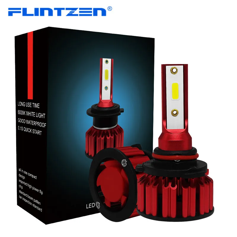 

Flintzen 2pcs h7 led car headlights h1 h4 h11 9005 HB3 led 9006 HB4 9012 car headlights bulbs Auto Fog Light Headlamp DC10-30V