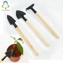 Мини Лопата борона цветочный горшок инструменты горшечные растения обслуживание костюм с деревянной ручкой грунт для растений лопаты Садоводство инструменты swyq