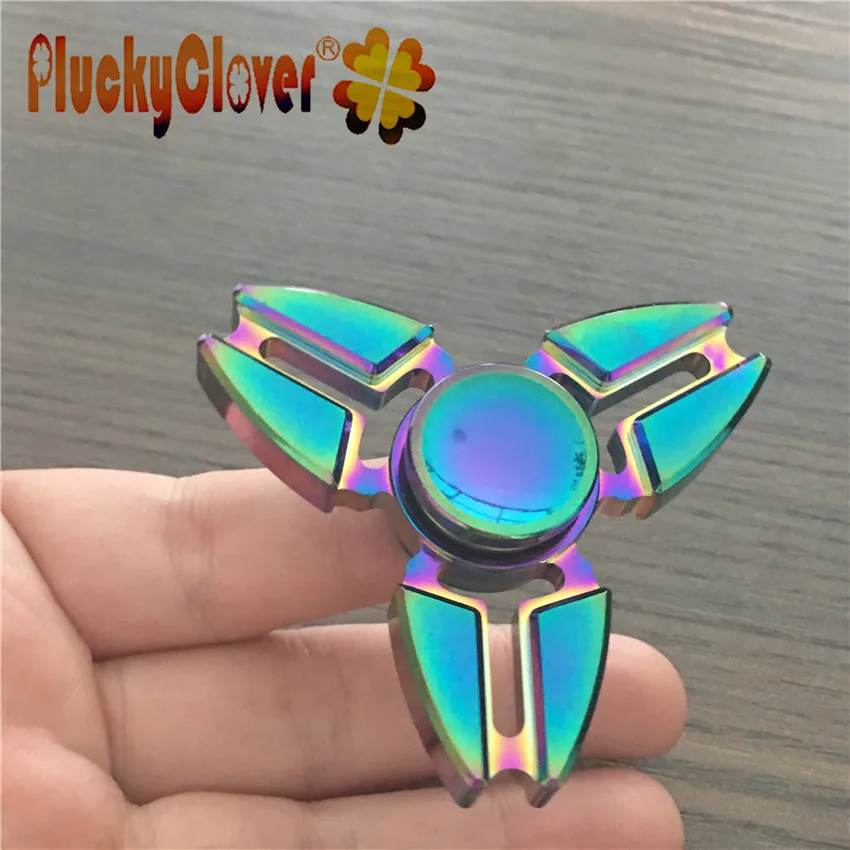 1 шт. Недорогой цветной Спиннер антистресс металлический коготь краба Радужный