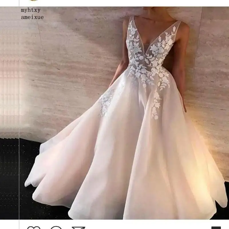 

New Arrival V Neck Sexy Evening dress 2020 Lace Appliques Party dresses abiye kaftan Evening gowns robe de soiree Evening Gown