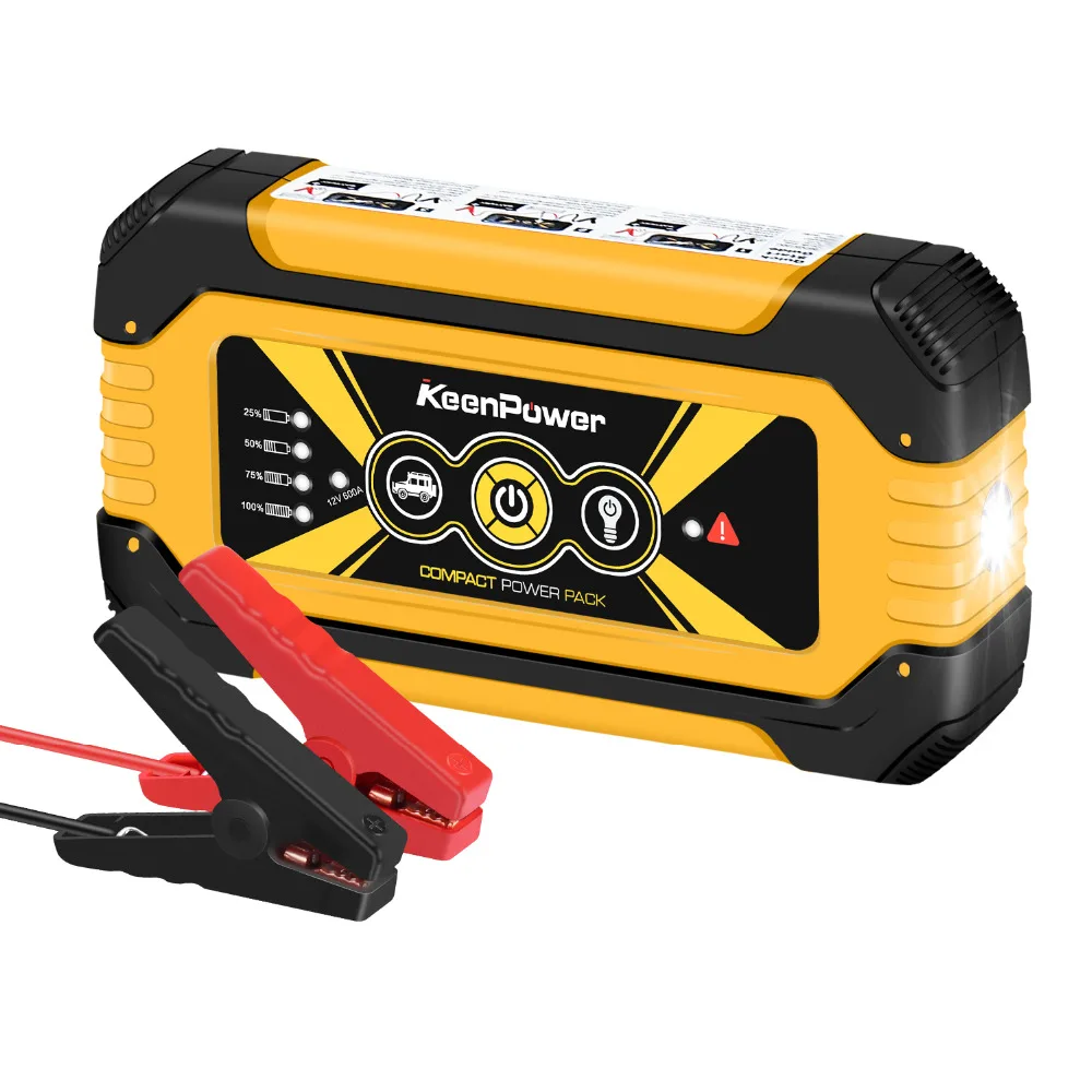 Keen power автомобильный прыжок стартер портативный В 12 бензиновый дизельный