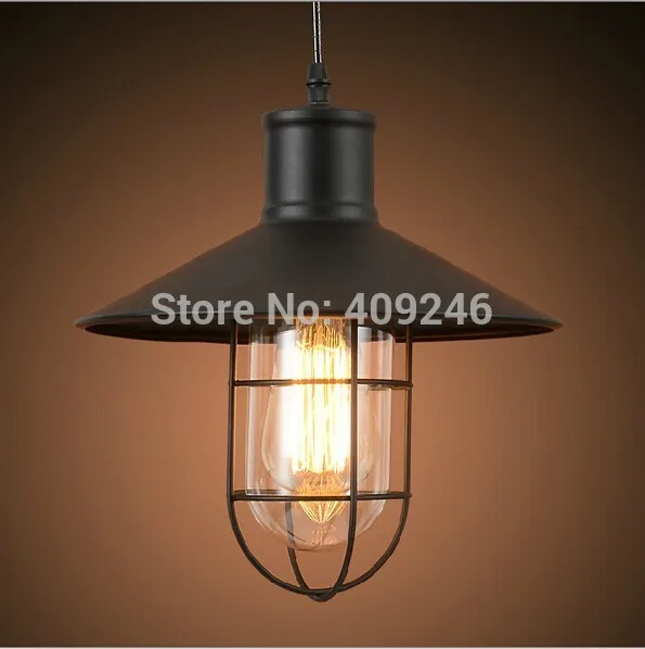 

Loft Retro Vintage Industrial Edison Droplight Dining-room Personality Iron Cage European-style Ceiling Lamp Lantern