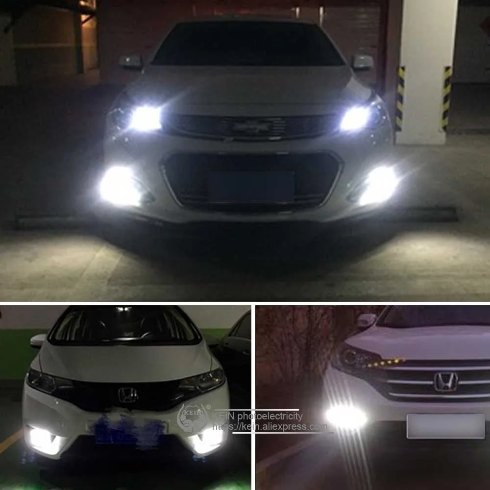 KEIN 2 шт. H3 Светодиодные Автомобильные лампы высокой Мощность 3030 6smd светодиодные лампы для автомобильных противотуманные фонари Внешние день вождения DRL дневные ходовые огни H3 лампы 12 V белого цвета