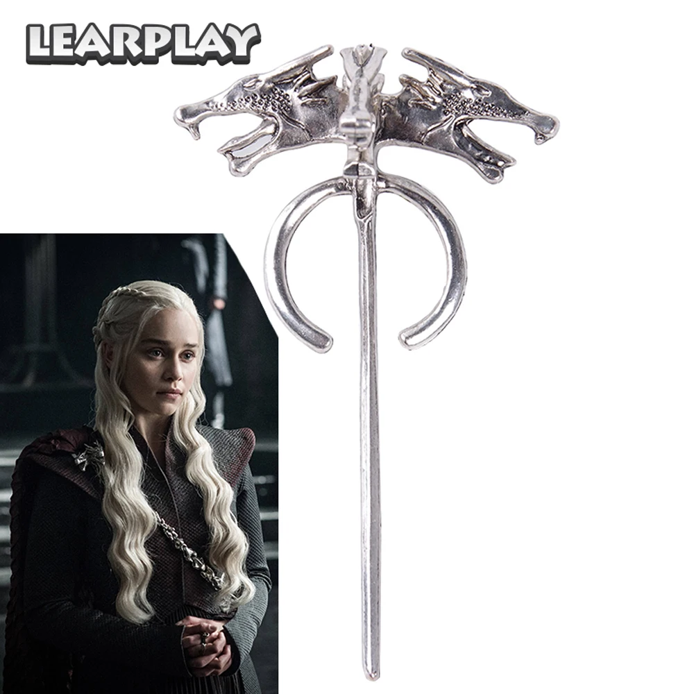 

Game of Thrones Daenerys Targaryen Dragon Badge Men Women Costume Bag Metal Pin Brooches Halloween Party Cosplay Accessories